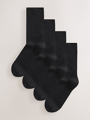 Black Viscose From Bamboo Ankle Socks 4 Pack - Image 1 of 7