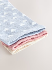 Pink/Grey/Oat Hearts Ankle Socks 3 Pack - Image 5 of 6