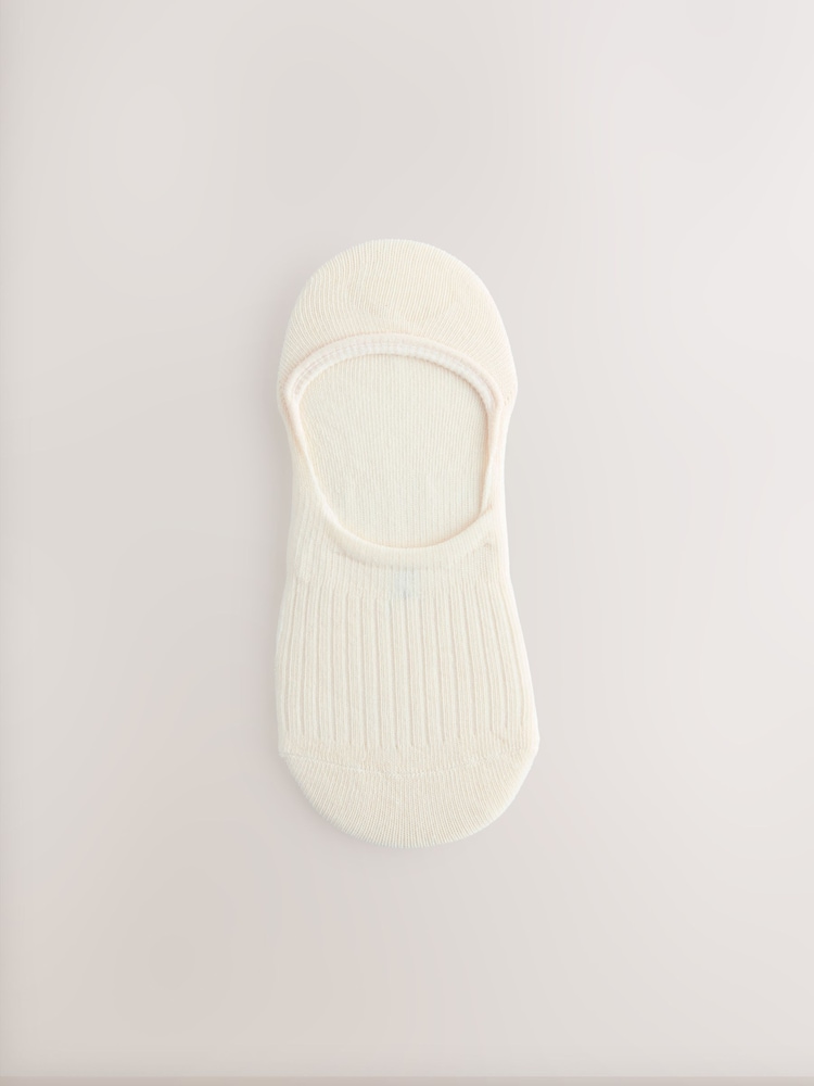 Ribbed Neutral Invisible Socks 4 Pack - Image 3 of 7