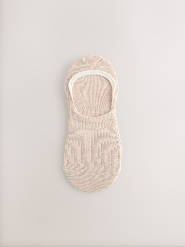 Ribbed Neutral Invisible Socks 4 Pack - Image 4 of 7