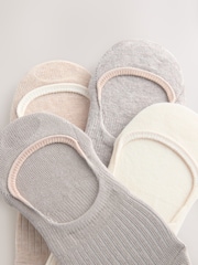 Ribbed Neutral Invisible Socks 4 Pack - Image 7 of 7