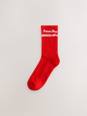 Racing Car Cushion Sole Ribbed Sport Ankle Socks 3 Pack With Arch Support - Image 3 of 6