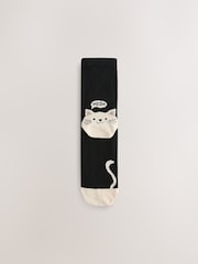 Cat Faces Heel and Toe Detail Ankle Socks 4 Pack - Image 2 of 7