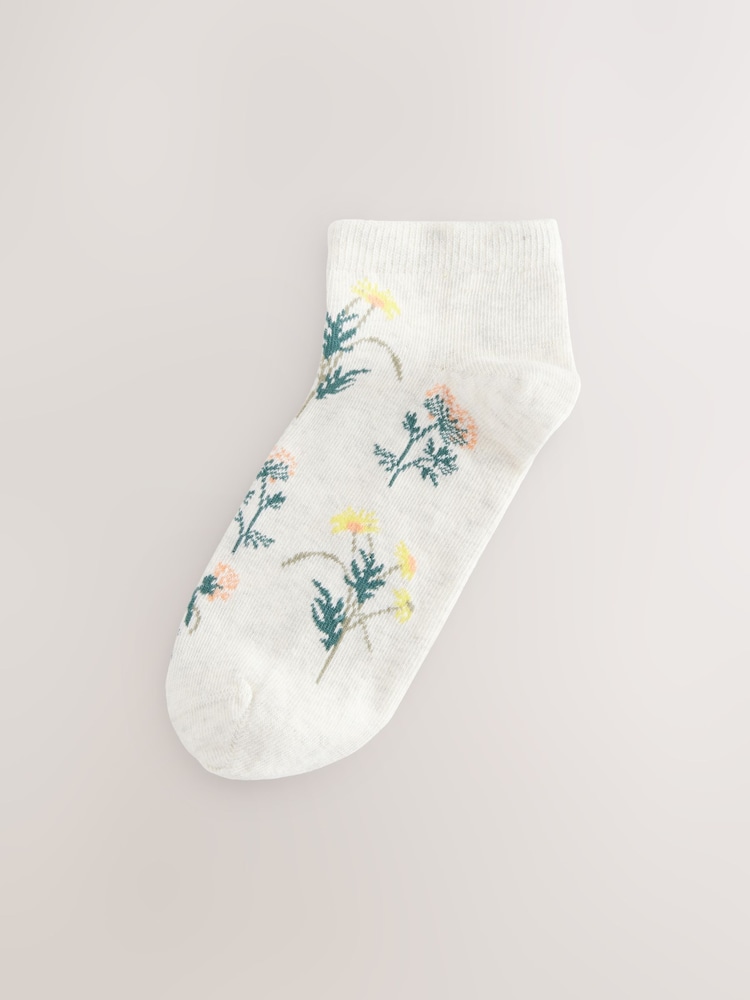 Vert/Jaune Fleuri  - Paquet de chaussettes d'entraînement 4 - Image 3 of 7