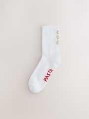 Pasta Cushion Sole Ribbed Sport Ankle Socks 3 Pack With Arch Support - Image 4 of 6