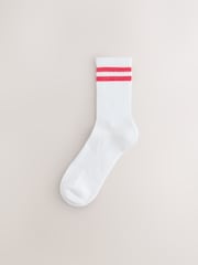 alb/roz - Pachet talpă Striat sport cu talpă Șosete 3 Pachet cu susținere arc - Imaginea 2 din 6
