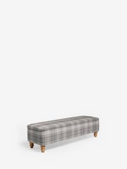 Versatile Check Nevis Grey Hartford Ottoman Blanket Box - Image 4 of 10