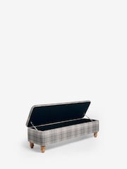 Versatile Check Nevis Grey Hartford Ottoman Blanket Box - Image 5 of 10