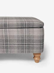 Versatile Check Nevis Grey Hartford Ottoman Blanket Box - Image 7 of 10