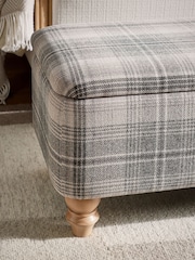 Versatile Check Nevis Grey Hartford Ottoman Blanket Box - Image 8 of 10