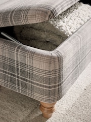 Versatile Check Nevis Grey Hartford Ottoman Blanket Box - Image 9 of 10