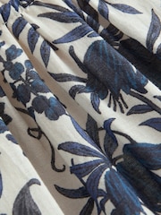 Laura Ashley Cream/Navy Floral Print Bubble Strap Maxi Dress - Image 13 of 13