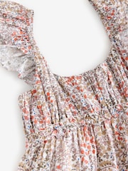 Laura Ashley Multi Clarissa Ditsy Floral Print Broderie Midaxi Dress - Image 7 of 8