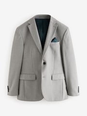 Grey Regular Fit Grey Textured Suit Jacket - Image 1 of 1