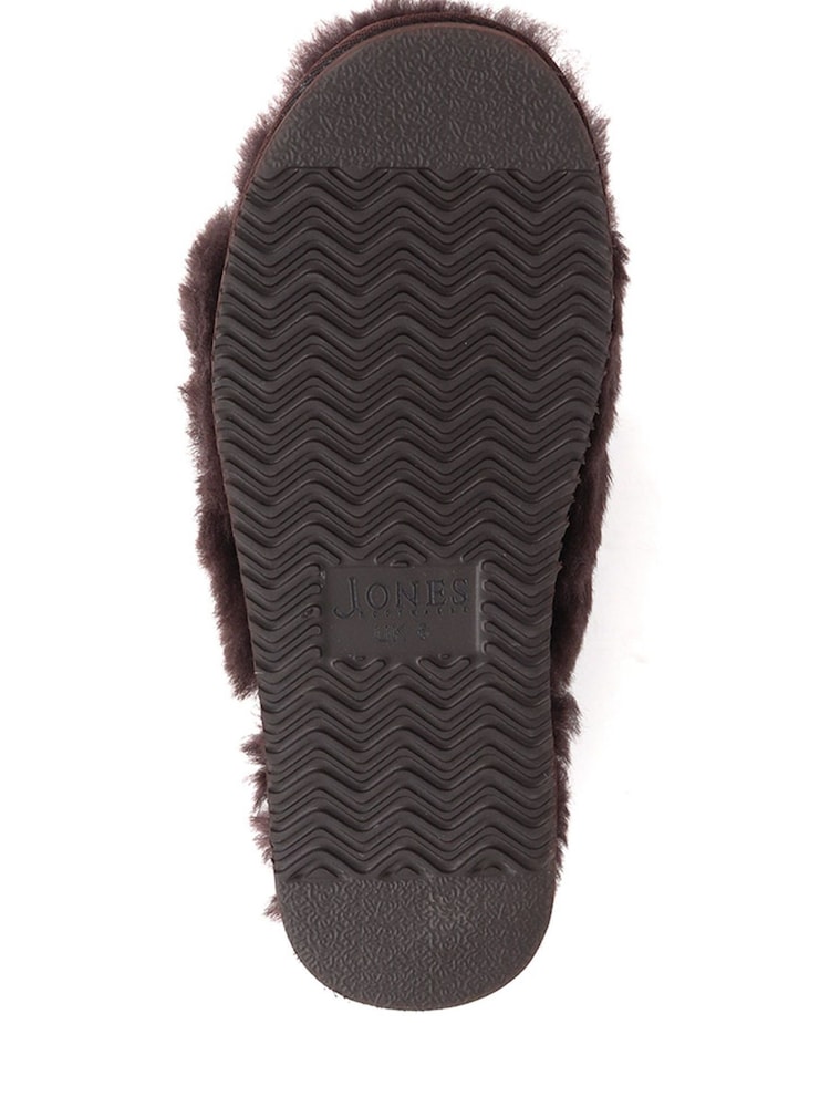 Jones Bootmaker Brown Falonda Faux Fur Slippers - Image 6 of 6 Jones Bootmaker Brown Falonda Faux Fur Slippers - Image 6 of 6