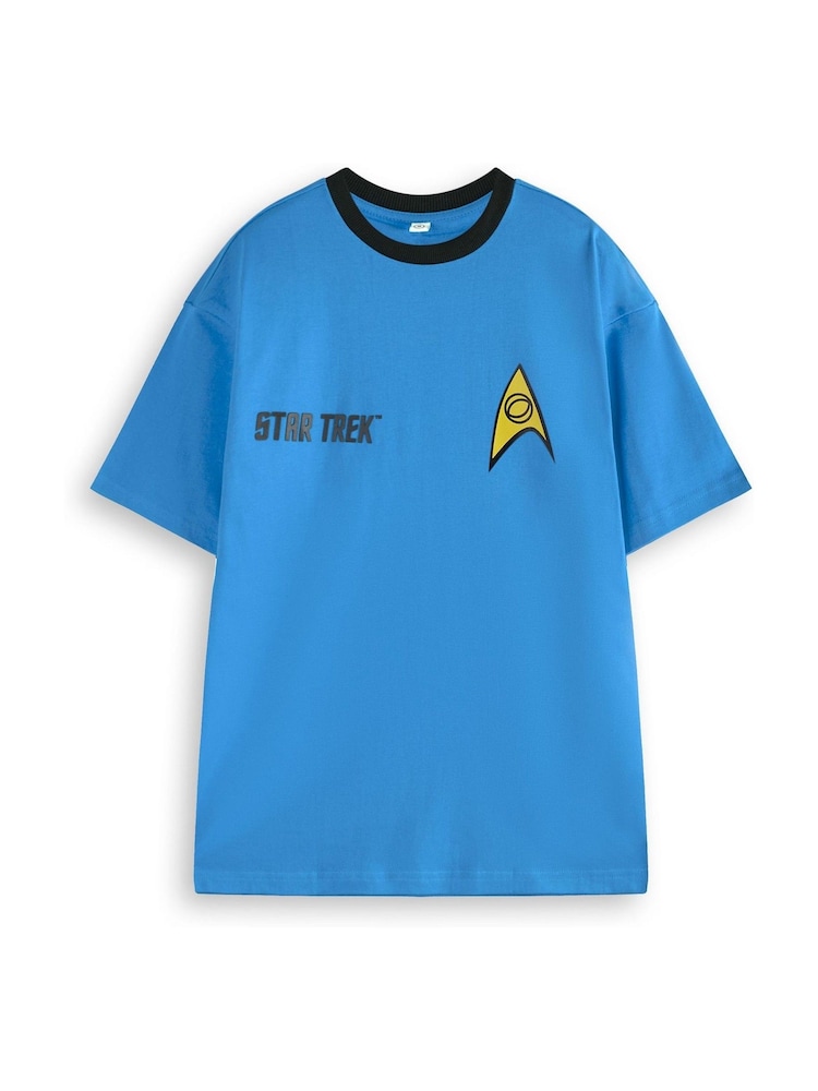 Vanilla Underground Blue Mens Star Trek Character 100% Cotton T-Shirt - Image 1 of 6