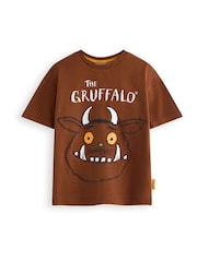 Vanilla Underground Brown Unisex Kids Gruffalo and Friends 100% Cotton T-Shirt - Image 1 of 6