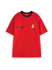 Vanilla Underground Red Mens Star Trek Character 100% Cotton T-Shirt - Image 1 of 6