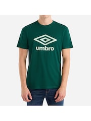Umbro Green Large Logo 100% Cotton T-Shirt - Image 1 of 4