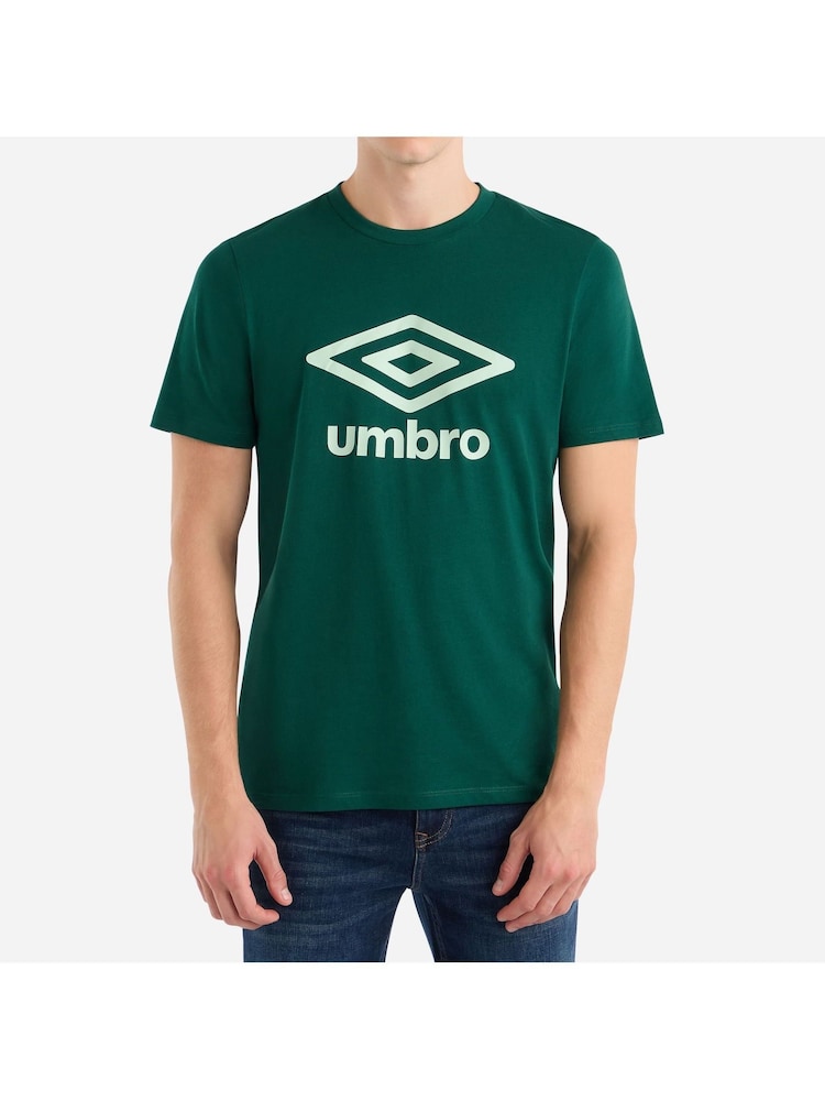 Umbro Green Large Logo 100% Cotton T-Shirt - Image 1 of 4