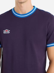 Umbro Purple Infilled Tape 100% Cotton T-Shirt - Image 4 of 4