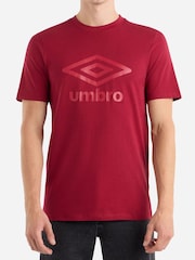 Umbro Red Large Logo 100% Cotton T-Shirt - Image 1 of 3
