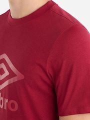 Umbro Red Large Logo 100% Cotton T-Shirt - Image 2 of 3