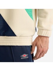 Umbro Cream Panelled Quarter Zip Fleece - Image 4 of 4