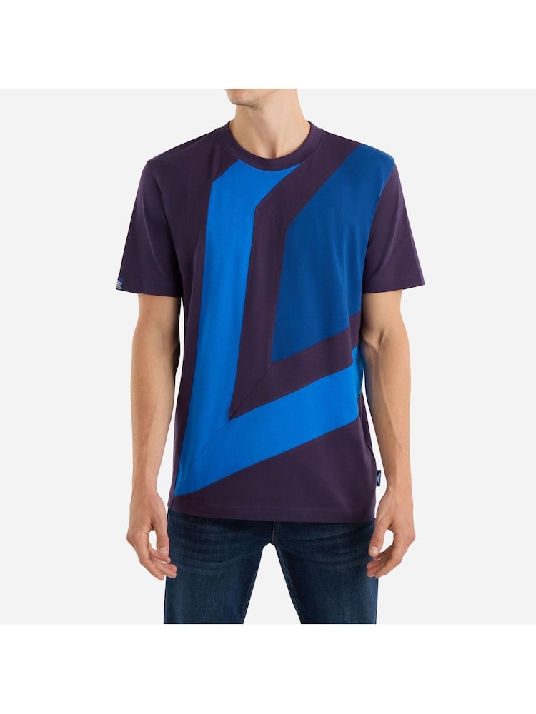 Umbro Purple Diagonal Diamond 100% Cotton T-Shirt - Image 1 of 4