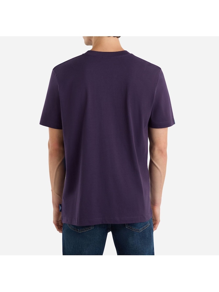 Umbro Purple Diagonal Diamond 100% Cotton T-Shirt - Image 2 of 4