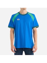 Umbro Blue Panelled 100% Cotton T-Shirt - Image 1 of 4