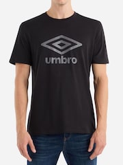 Umbro Black Large Logo 100% Cotton T-Shirt - Image 1 of 4