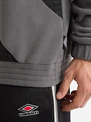 Umbro Grey Panelled Quarter Zip Fleece - Image 4 of 4
