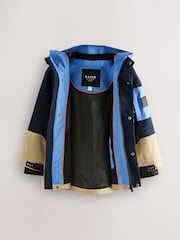 Blau/Stein - Baker by Ted Baker Shower Resistant Colourblock Coat - Bild 11 von 13