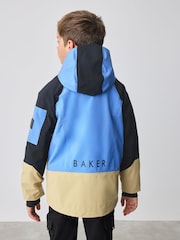 Blau/Stein - Baker by Ted Baker Shower Resistant Colourblock Coat - Bild 6 von 13