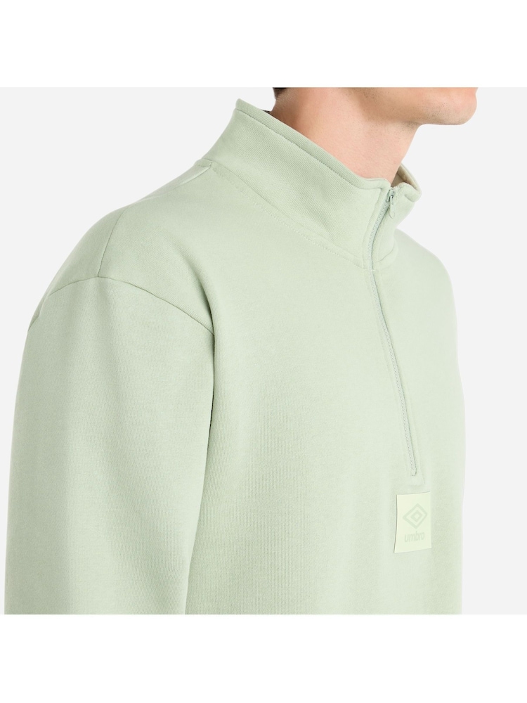 Umbro Green Small Logo Quarter Zip Fleece - Image 4 of 4