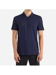 Umbro Black Terrace Zip 100% Cotton Polo Shirt - Image 1 of 4