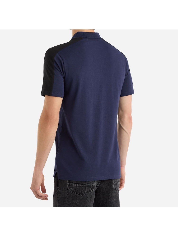 Umbro Black Terrace Zip 100% Cotton Polo Shirt - Image 2 of 4
