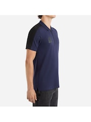 Umbro Black Terrace Zip 100% Cotton Polo Shirt - Image 4 of 4