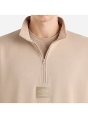 Umbro Cream Small Logo Quarter Zip Fleece - Image 3 of 4