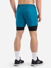 Azul - Pantalones cortos deportivos Elite Pro Hybrid de Umbro - Imagen 3 de 5