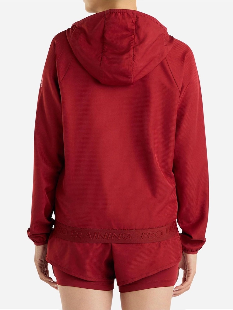Umbro Red Pro Training Windbreaker Jacket - Image 2 of 4
