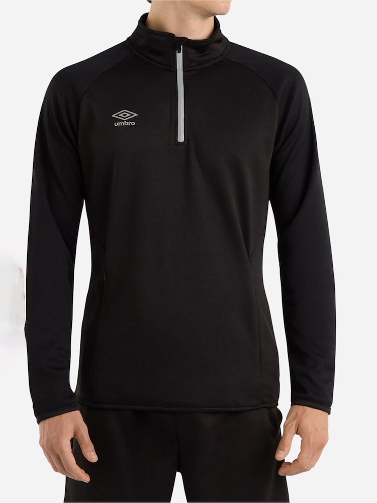 Umbro Black Black Sportswear Quarter Zip Sweatshirt - Image 1 of 4 Umbro Black Black Sportswear Quarter Zip Sweatshirt - Image 1 of 4