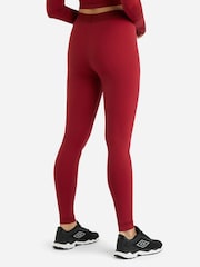 Umbro Red Pro Training Ribbed Leggings - Image 2 of 4