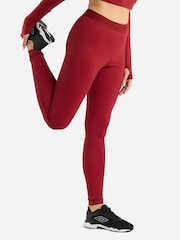 Umbro Red Pro Training Ribbed Leggings - Image 3 of 4
