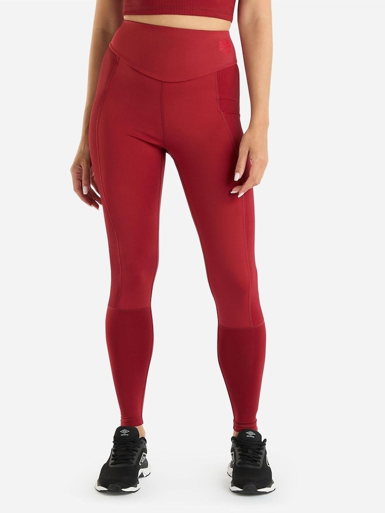 Umbro Red Pro Training 7/8 Leggings - Image 1 of 4