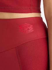 Umbro Red Pro Training 7/8 Leggings - Image 3 of 4