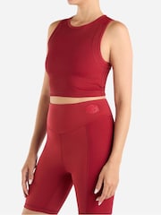 Umbro Red Pro Training Ribbed Crop Top - Image 1 of 4