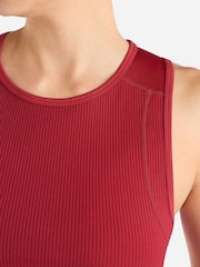 Umbro Red Pro Training Ribbed Crop Top - Image 3 of 4