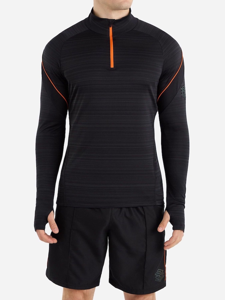 Umbro Black Pro Training Quarter Zip Top - Image 1 of 5 Umbro Black Pro Training Quarter Zip Top - Image 1 of 5